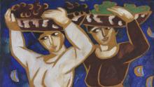 Natalia Goncharova - Porteadoras (detalle)